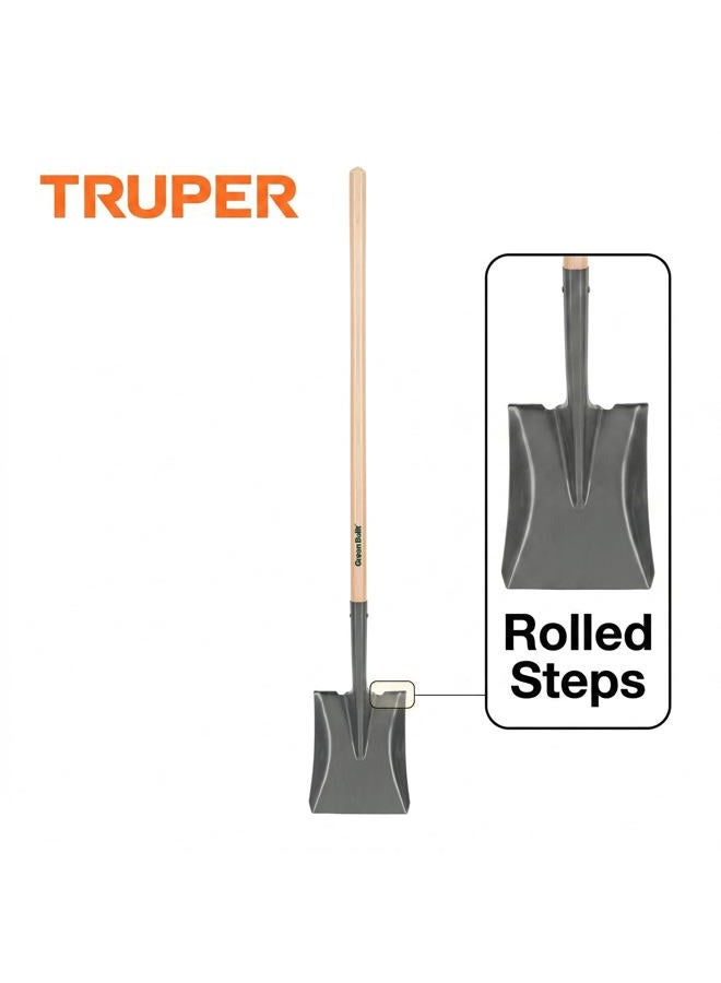 TRUPER 31174 Tru Built Square Point Shovel, Long Handle, 45-Inch - Image 2