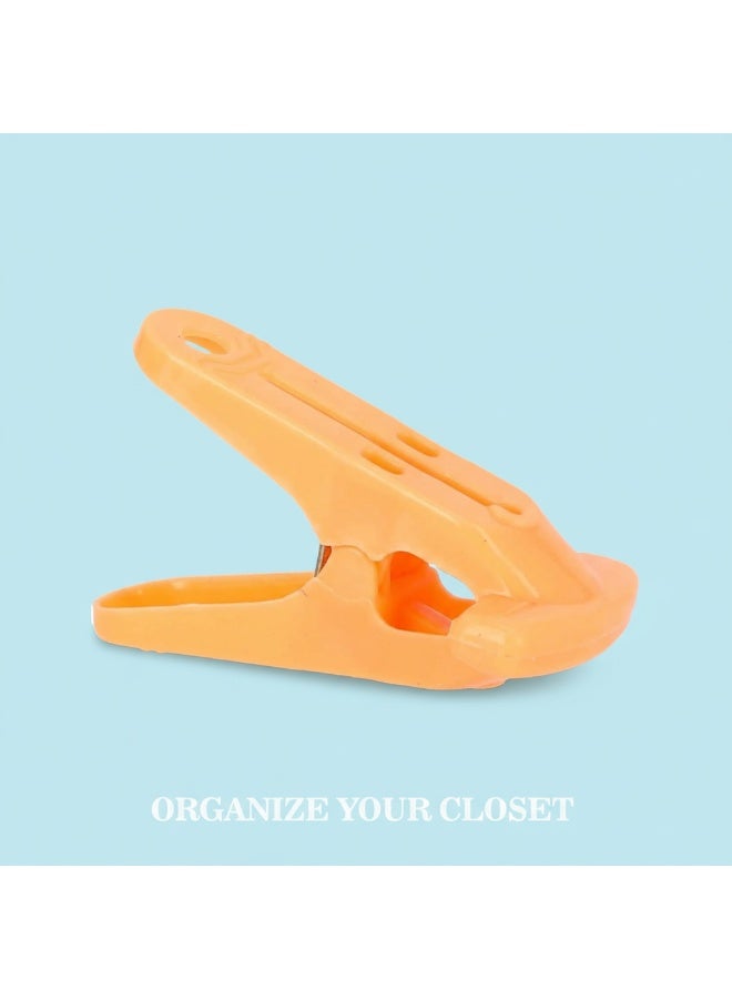 دونيكارت مجموعة مشابك ملابس متعددة الاستخدامات مكونة من 14 قطعة - مشابك تعليق، مشابك بلاستيكية رفيعة للأصابع، مشابك تعليق ملابس وبناطيل | متعددة الألوان | مثالية لتعليق الملابس - Image 3