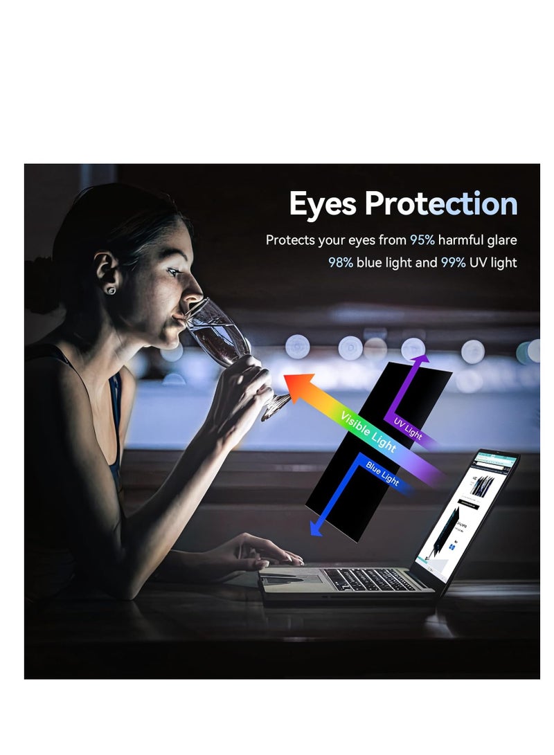 Laptop Privacy Screen 14 Inch 16:10 - Computer Monitor Privacy Shield, Anti-Glare Blue Light Filter, Removable Privacy Screen for Lenovo/HP/Dell/Samsung/Acer/Tosiba/Asus