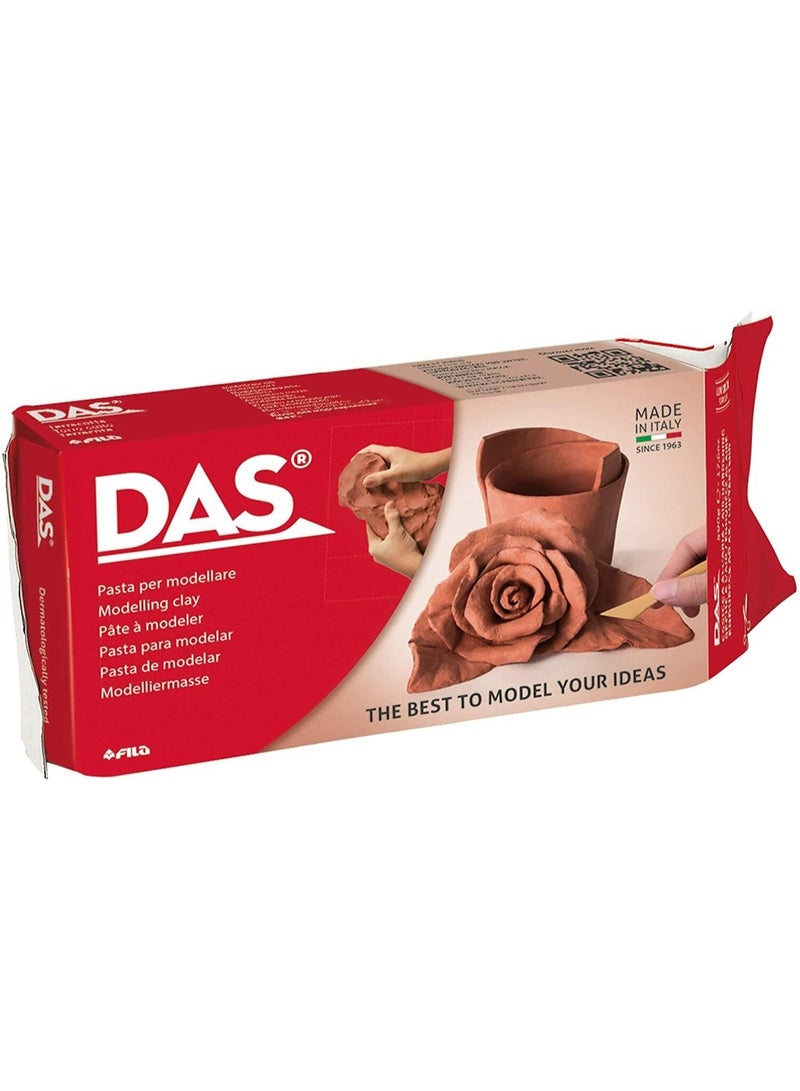 Das-Air Hardening Modelling Clay 500g Terracotta-387100 - Image 1