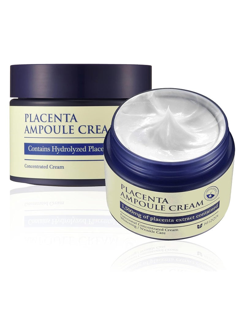 MIZON Placenta Cream 50ml Highly Concentrated Placenta Free of Parabens for Skin Renewal Revitalization and Protection - Image 2