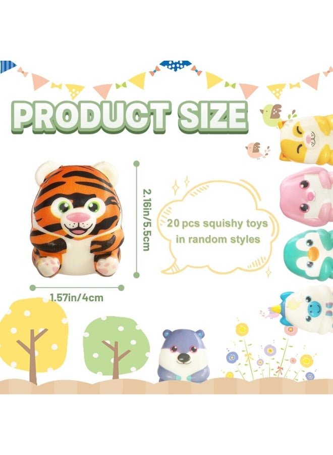 Moonmen 24 Pcs Animal Squishy Toys for Kids, Slow Rising Squeeze Stress Relief Toys, Kawaii Jumbo Squishies Party Favors for Boys Girls Goodie Bag Stuffers, Pinata Stuffers,Carnival Prizes,Classroom Rewards - Image 3