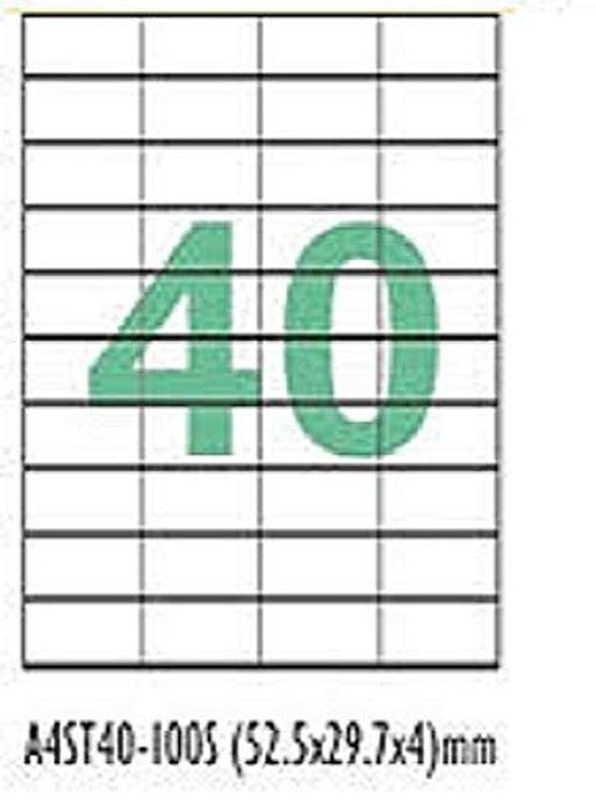 TRUESTORE 40-UP Sticker 100 Sheets of A4 Size White Sticker Paper 90 GSM self- Adhesive Labels, Multipurpose Blank Sticky Label Sheets Suitable for Printing - Image 1