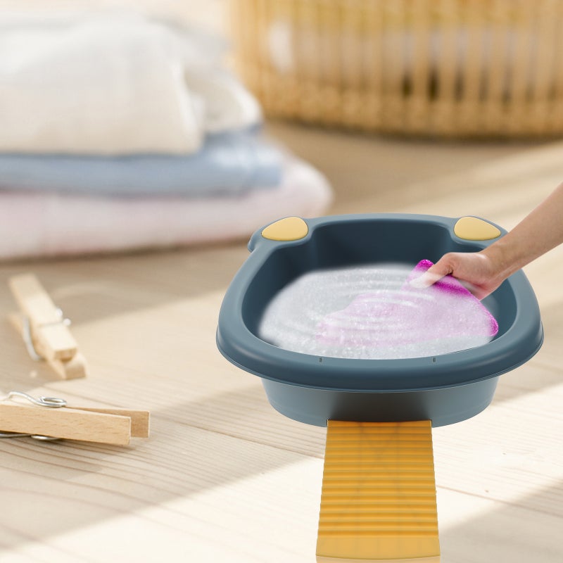 Adorable Laundry Basin Hand Wash Clothes Washboard Basin Washing Basin - Image 5