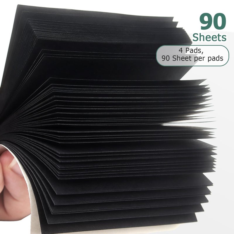 Eastern Wolf Sticky Notes 3x3 Self-Stick Notes Bright Colors Sticky Notes 4 Pads 90 Sheets/Pad (Black) - Image 4