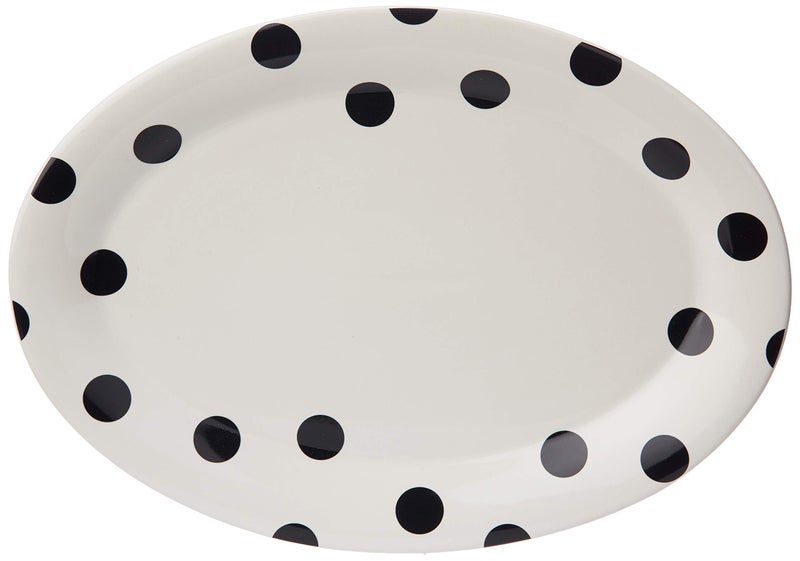 Kate Spade New York Kate Spade New York Deco Dot 14 Oval Serving Platter 295 LB White 