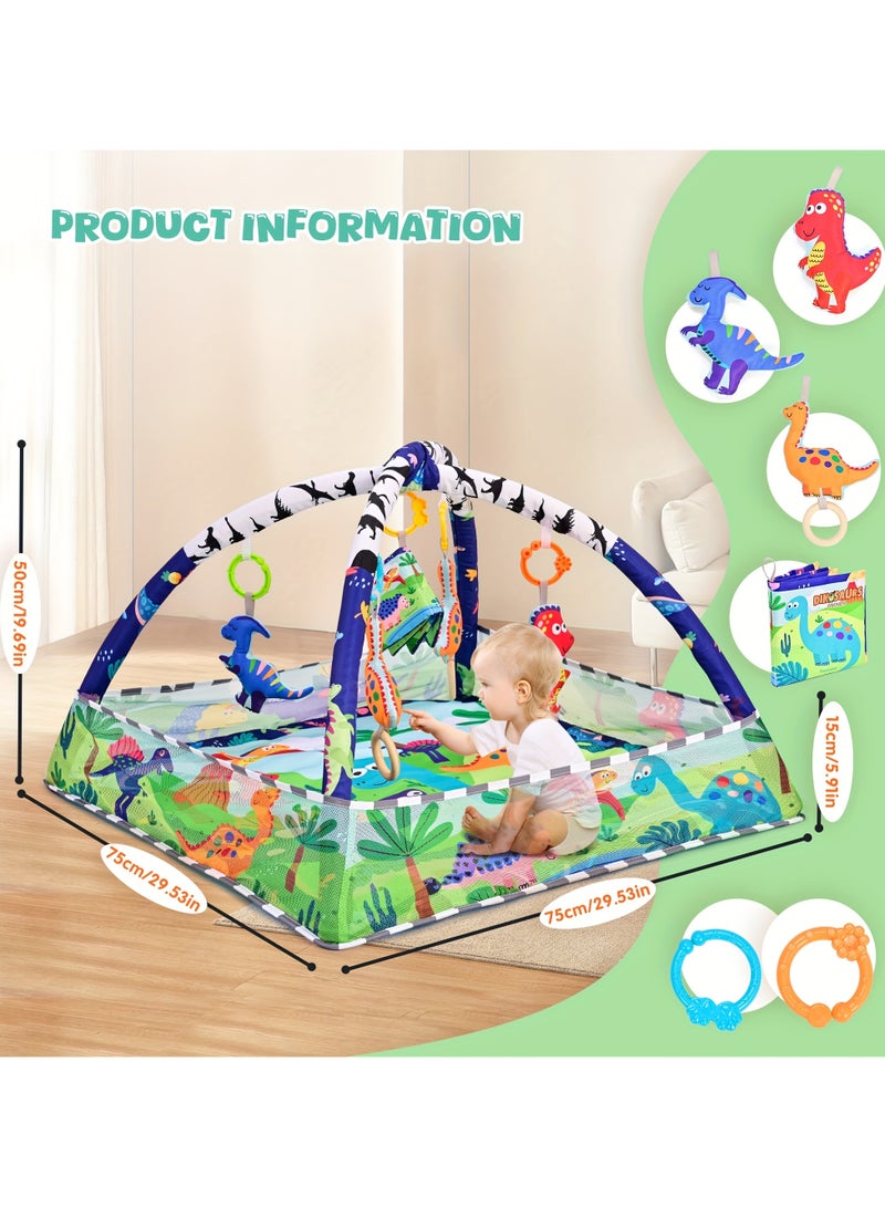ASIV Baby Play Mat with 4 Detachable Hanging Toys – Large Crawling Mat for Newborns, Infants & Toddlers – Soft Floor Activity Gym for Boys & Girls - Image 5