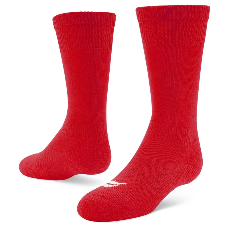 Sof Sole Baseball/Softball Over-the-Calf Team Athletic Performance Socks (2 Pair), Large, Red - Image 1