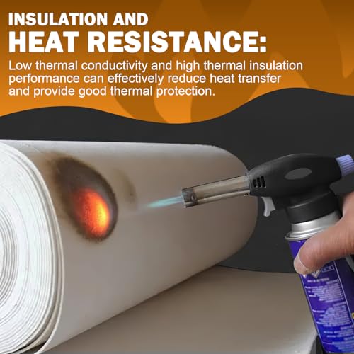 Tobaiwind High Temperature Gasket Paper, Ceramic Fibre Furnace Gasket Material Insulation Fireplace Sheet for Pellet Stove, Wood Stove, Boiler, Furnaces, Kiln, Forge DIY Exhaust Gasket, 7"x 10"x1/8"Thick, 8 Pcs - Image 2