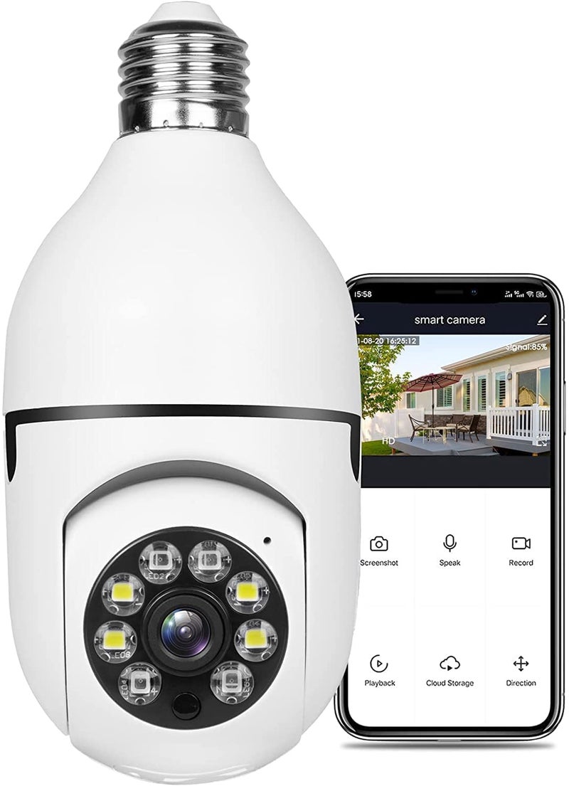 SIOVS HD Wifi Wireless IP CCTV Security Light Vision Viewing Remote Indoor Bulb Shape 360 Degree PTZ Camera 1080p Auto Tracking Watch Live Streaming  - Image 1
