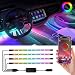 FCPVHOY Car Led Lights InteriorCar Ambient LightingInside Lights for CarAPP Control 16 Million Colors Music SyncDIY Mode Multicolor Led Lights for Car InteriorTrucksSUVs12V USB Power - Image 2