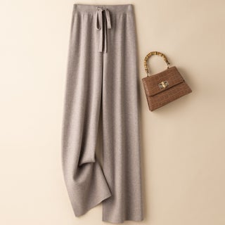 Autumn and Winter Wool Elastiness High Waist Knitted Wide Leg Pants Womens Outer Wear Slimming Straight Long Pants Loose Draped European and American light camel - pzsku/ZCA123F6F91F6EDBF72F9Z/45/1750434902/158a4754-1d44-4d25-9e6c-5a22fe7811a0