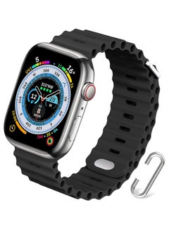 Generic Ocean Band Compatible with Apple Watch Band 49mm 45mm 44mm 42mm 41mm 40mm 38mm For Women Men Breathable Waterproof soft Silicone Sport Strap  - Image 2