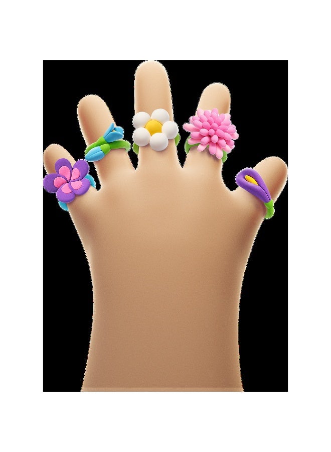 Hey Clay Bijou Flower Rings Set - Image 2