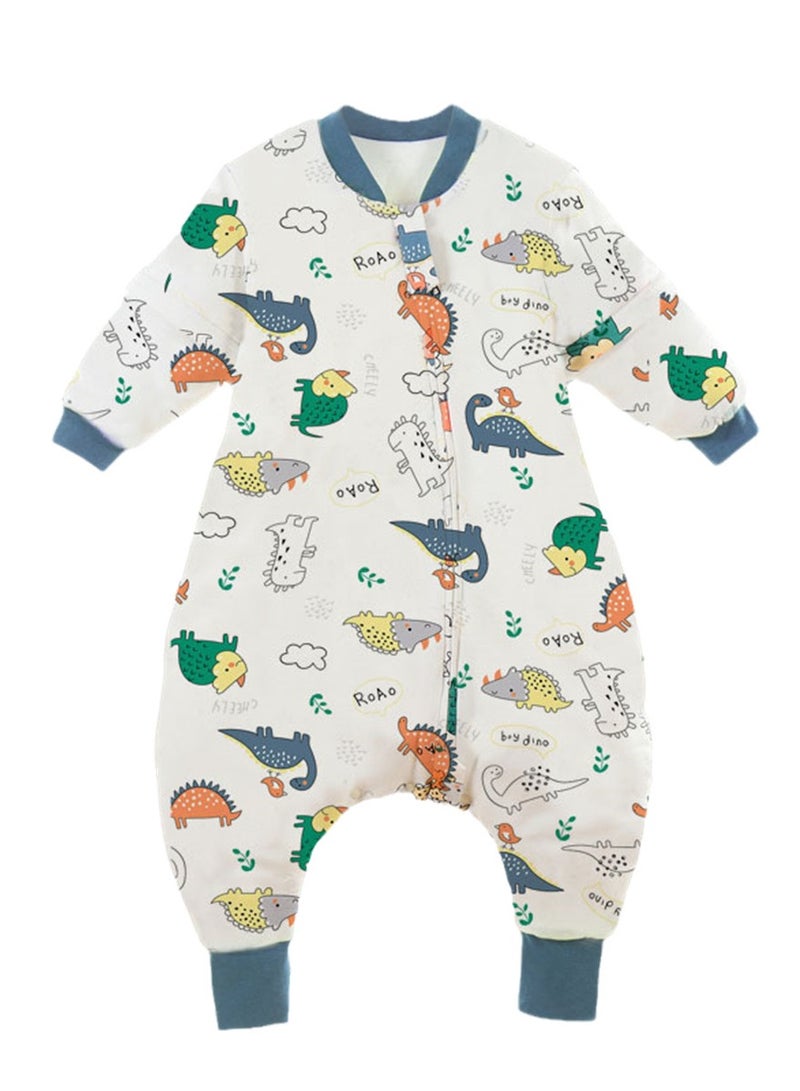 Children's sleeping bag constant temperature baby split-leg sleeping bag cartoon pure cotton baby sleeping bag with detachable sleeves - Image 1