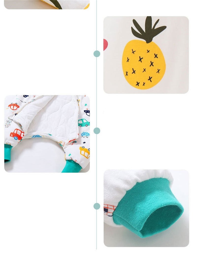 Children's sleeping bag constant temperature baby split-leg sleeping bag cartoon pure cotton baby sleeping bag with detachable sleeves - Image 4
