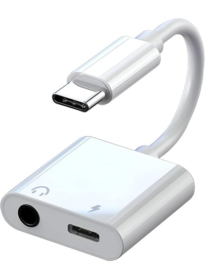 منتقي USB C to 3.5mm Headphone Jack Adapter with PD Fast Charging – 2-in-1 Type C to Aux Audio and Charger Converter Dongle Compatible with Samsung, Google Pixel, OnePlus, iPad Pro, and More - Image 1