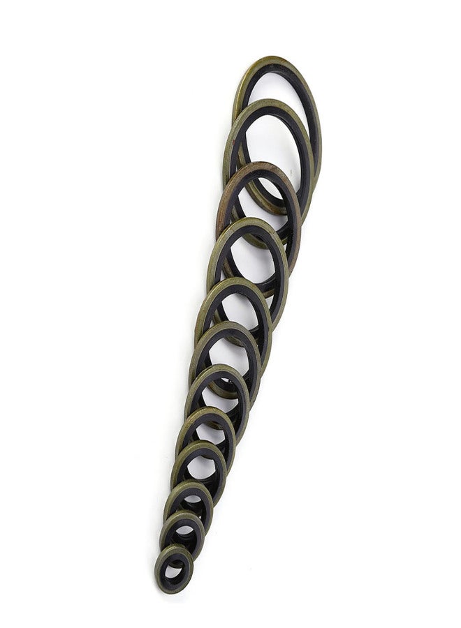 240pcs 6\8\10\12\14\16\18\20\22\24\27\30mm Metal Rubber Sealing Oil Ring Drain Plug Gasket Set - Image 5