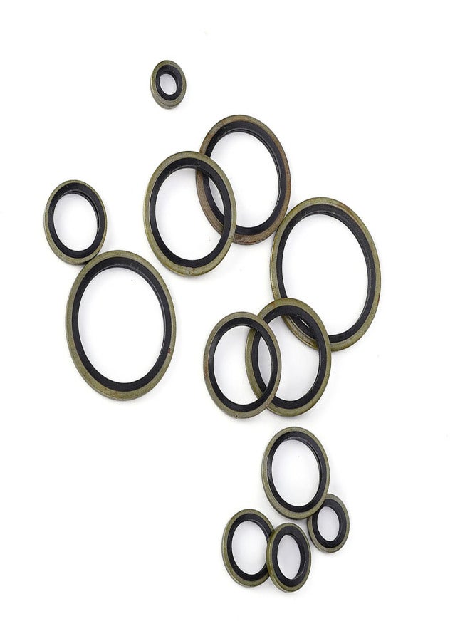 240pcs 6\8\10\12\14\16\18\20\22\24\27\30mm Metal Rubber Sealing Oil Ring Drain Plug Gasket Set - Image 3