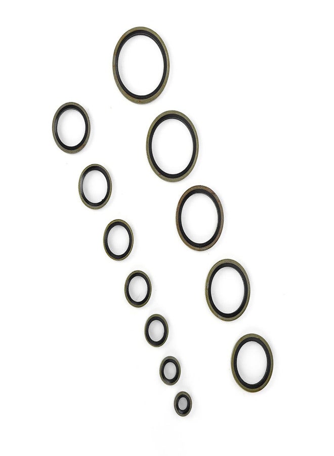 240pcs 6\8\10\12\14\16\18\20\22\24\27\30mm Metal Rubber Sealing Oil Ring Drain Plug Gasket Set - Image 4
