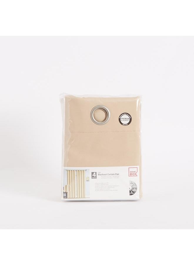 هوم بوكس - طقم ستائر معتمة من 4 قطع من Uni - 140×240 سم - Image 1