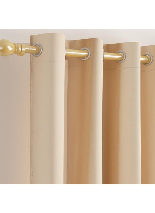 هوم بوكس - طقم ستائر معتمة من 4 قطع من Uni - 140×240 سم - Image 1