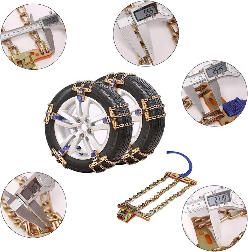 aqxreight Snow Chains Car Slip Tire Chains Skid Tire Snow for Car SUV Trucks Pressure Low Abrasio ChainsAnti Slip ChainsCar (aqxreightqh3jcya18n-10330005) - Image 4