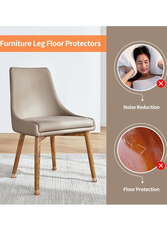 16 قطعة من واقيات أرجل الكراسي المصنوعة من السيليكون لحماية الأرضيات الخشبية والأرضيات الخشبية، مصنوعة من اللباد لحماية الأرضيات وتقليل الضوضاء. - Image 5