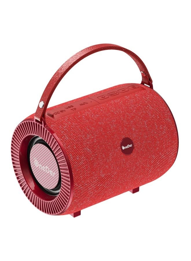 NIBEMINENT Portable Bluetooth Speaker Red - Image 1