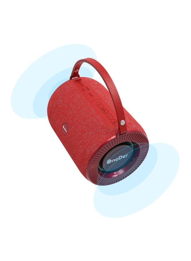 NIBEMINENT Portable Bluetooth Speaker Red - Image 3