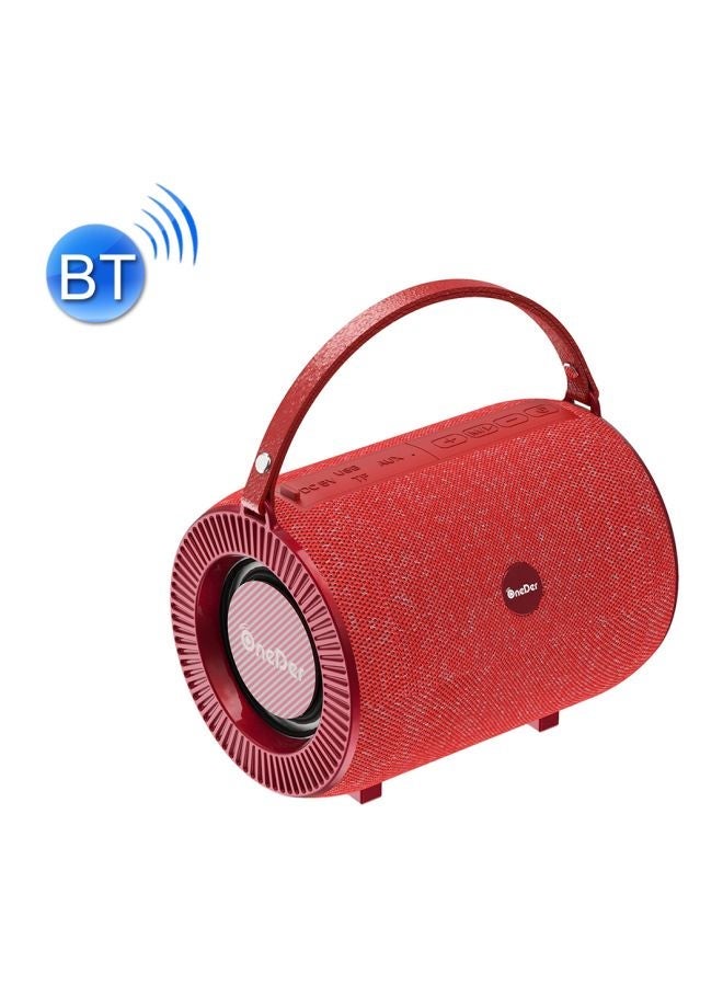 NIBEMINENT Portable Bluetooth Speaker Red - Image 2