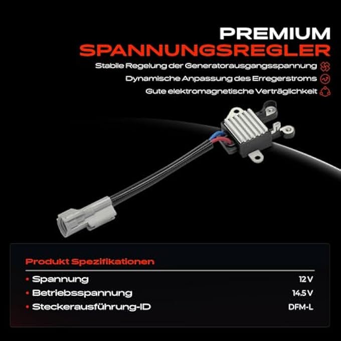 Frankberg Alternator Regulator Compatible with Sedici 2006-2014 SX4 2006-2009 Alternator Voltage Regulator 12V Replace# 1042101170 - Image 4