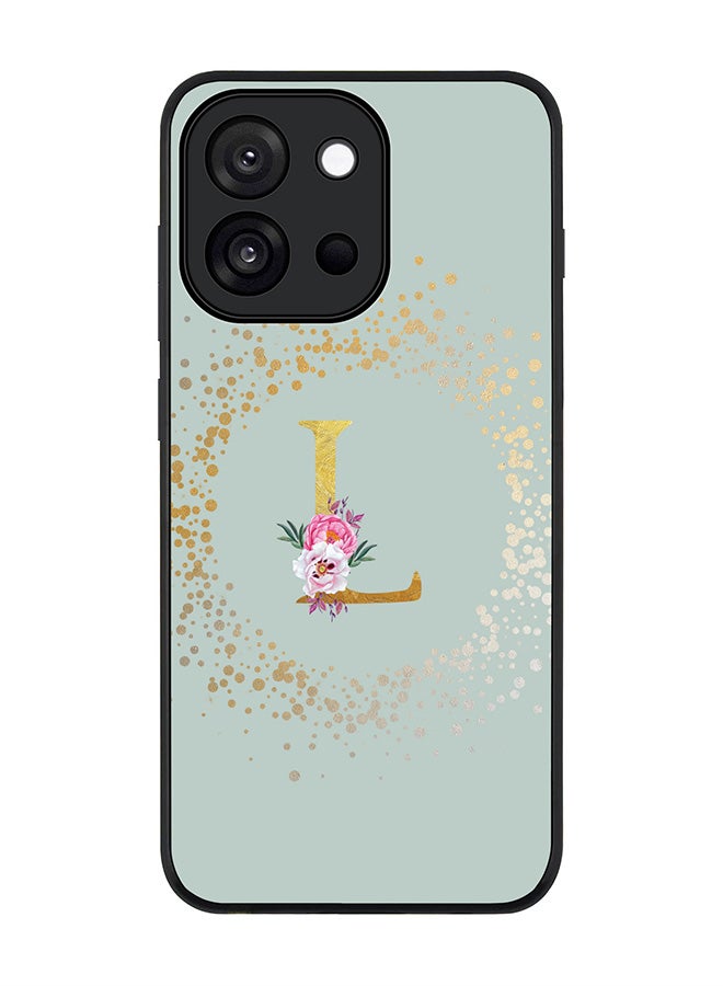 Stylizedd For OnePlus 13s / 13T Case,Slim fit Camera Protection, Shockproof Thin Phone cover  - Custom Monogram Floral - L  (Light Grey ) - Image 1