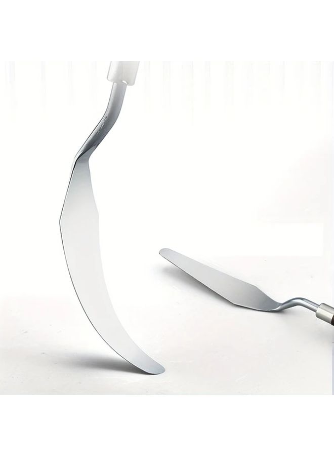 No 2 Stainless Steel Palette Knife Artist Spatula For Oil Acrylic Painting Wood Handle - Image 4