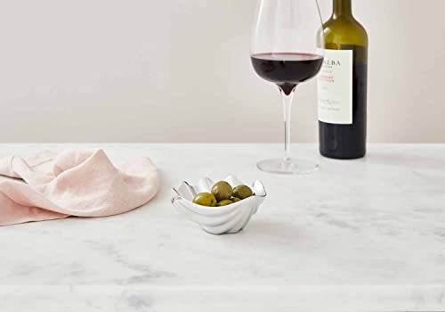 nambe Oceana Sea Shell Dip Bowl | Chilled Serving Dish For Dip, Hummus, Dressing, Salsa, Guacamole | Prep-Ahead | 4.5-Inch | Design by Wei Young | Made Of Metal Alloy (Silver) - Image 5