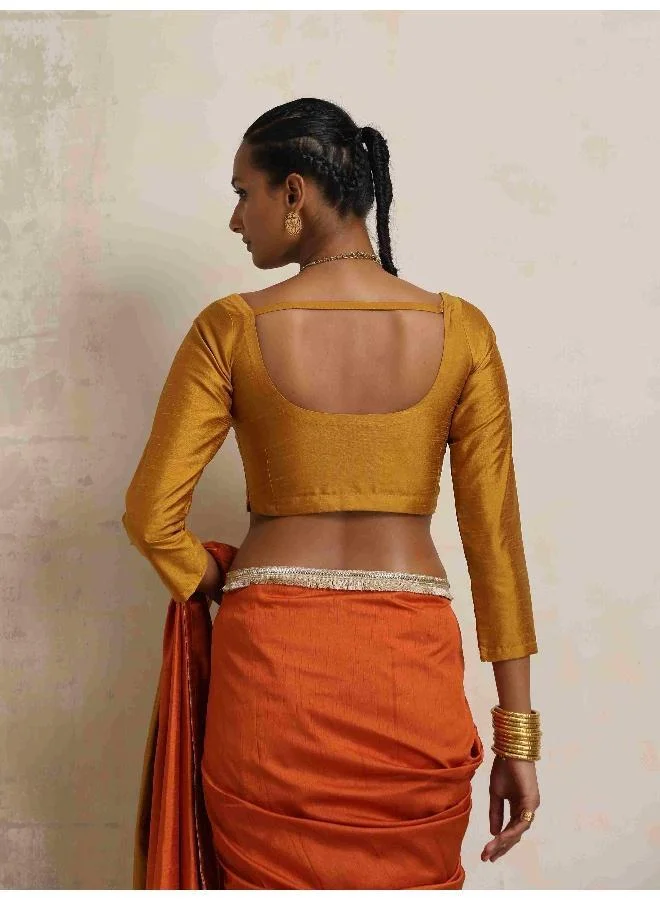 trueBrowns Gold Silk Blouse