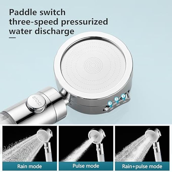 Filtered Hand Held Shower Head High Pressure Help Reduces Hair Loss Boost Skin Remove Chlorine Hard Water Filter Shower Head with Extra 2 Filters - Image 4
