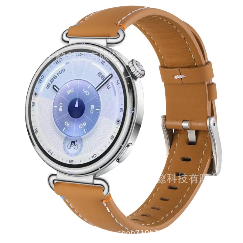 Leather Portable Smartwatch Band for daily smartwatch wear and replacement strap in Brown Work Use Family Use Everyday Use Home Use Travel Use - Image 3