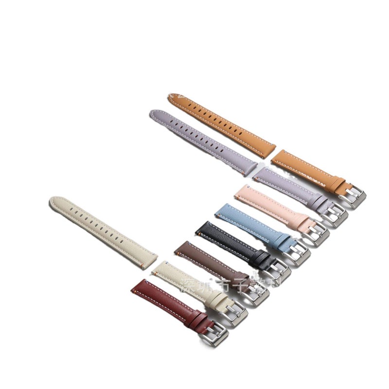 Leather Portable Smartwatch Band for daily smartwatch wear and replacement strap in Brown Work Use Family Use Everyday Use Home Use Travel Use - Image 1