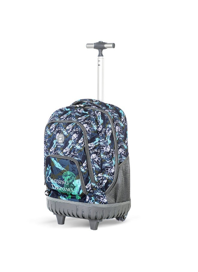 Eazy Kids Eazy Kids 18" Set of 8 Trolley Backpack w/ Lunch Bag and Pencil Case-T Rex  - Image 2