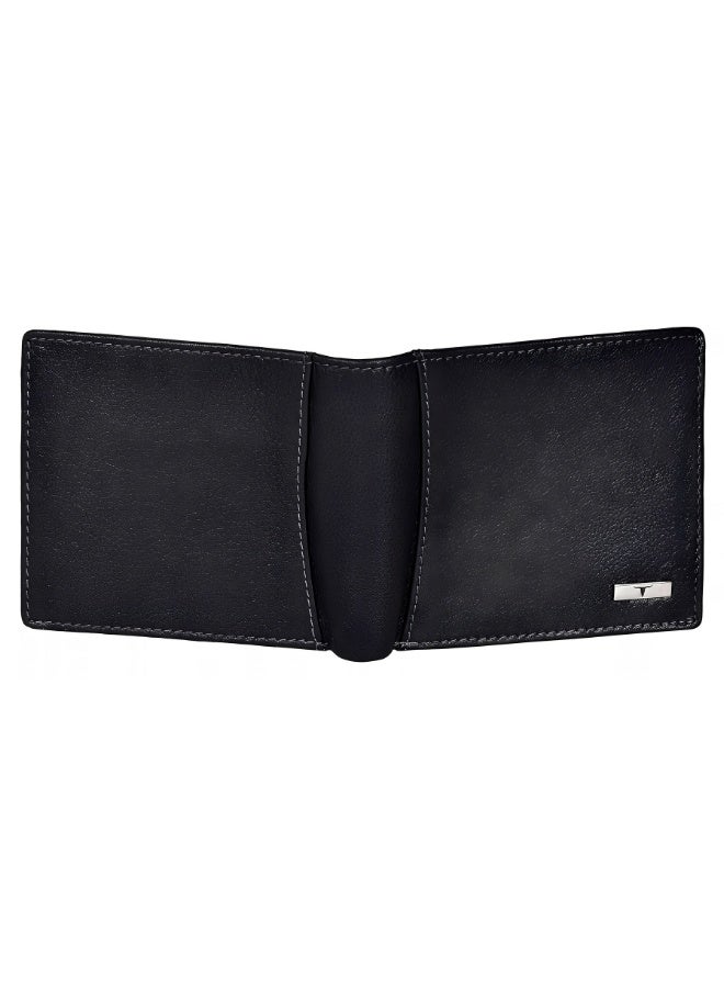 URBANFOREST URBAN FOREST Oliver Black Leather Wallet for Men, RFID Protected Bifold Wallet with 6 Card Slots, 2 Currency Compartments and 3 Transparent Sections, Stylish Gift for Men - Image 5