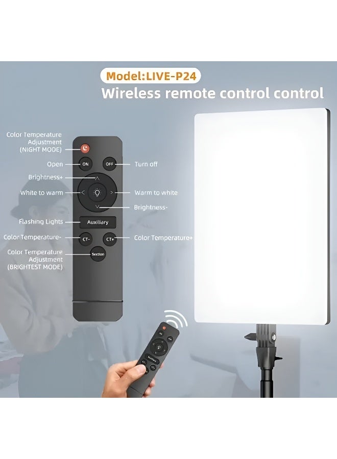 PLOKAMA Professional Ring Light P24 - 75W with 3 Lighting Colors and Remote Control - Durable and Modern Design - Tripod Stand - Image 5