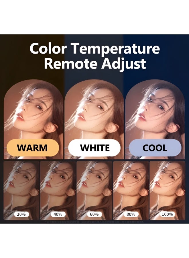 PLOKAMA Professional Ring Light P24 - 75W with 3 Lighting Colors and Remote Control - Durable and Modern Design - Tripod Stand - Image 4