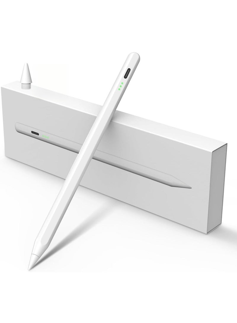 Stylus Pen for iPad Pencil 10th Generation, 2X Fast Charge Apple Pencil with Tilt Sensitivity & Palm Rejection, Compatible with 2018-2025 iPad 6-11th, Pro 12.9/11/13"/ M4, Air 3/4/5/M2/M3, Mini 5/6 - Image 1