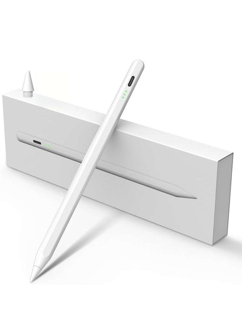 Stylus Pen for iPad Pencil 10th Generation, 2X Fast Charge Apple Pencil with Tilt Sensitivity & Palm Rejection, Compatible with 2018-2025 iPad 6-11th, Pro 12.9/11/13"/ M4, Air 3/4/5/M2/M3, Mini 5/6 - Image 1