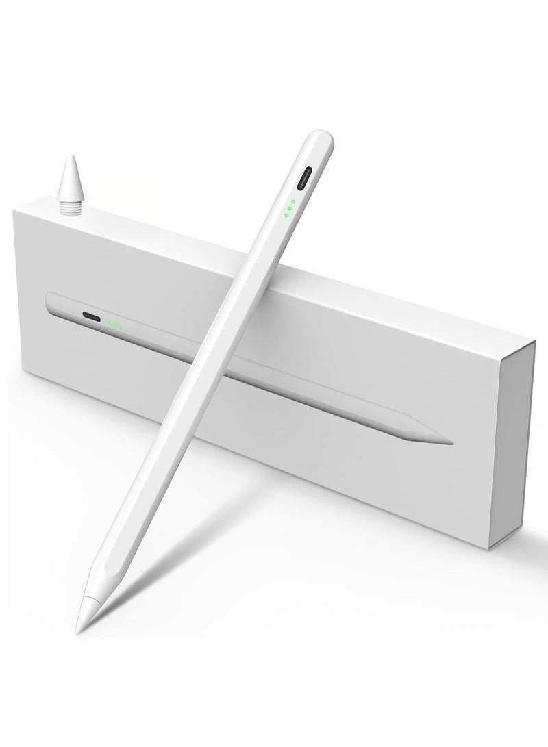 Stylus Pen for iPad Pencil 10th Generation, 2X Fast Charge Apple Pencil with Tilt Sensitivity & Palm Rejection, Compatible with 2018-2025 iPad 6-11th, Pro 12.9/11/13"/ M4, Air 3/4/5/M2/M3, Mini 5/6 - Image 1