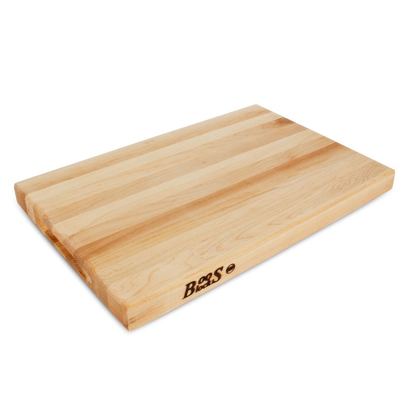 John Boos RBoard Series Maple Cutting Board 15 Thick Butcher Block  Wooden Reversible Kitchen Prep Chopping Slab wRecessed Finger Grips  Edge Grain Construction 18 x 12