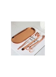 Rock Pow 3 Pieces Candle Cover Tools Kit Candle Accessory Set Candle Wick Trimmer Candle Snuffer Candle Wick Dipper Rose Gold Cutter Scissor Stainless Steel  - Image 5