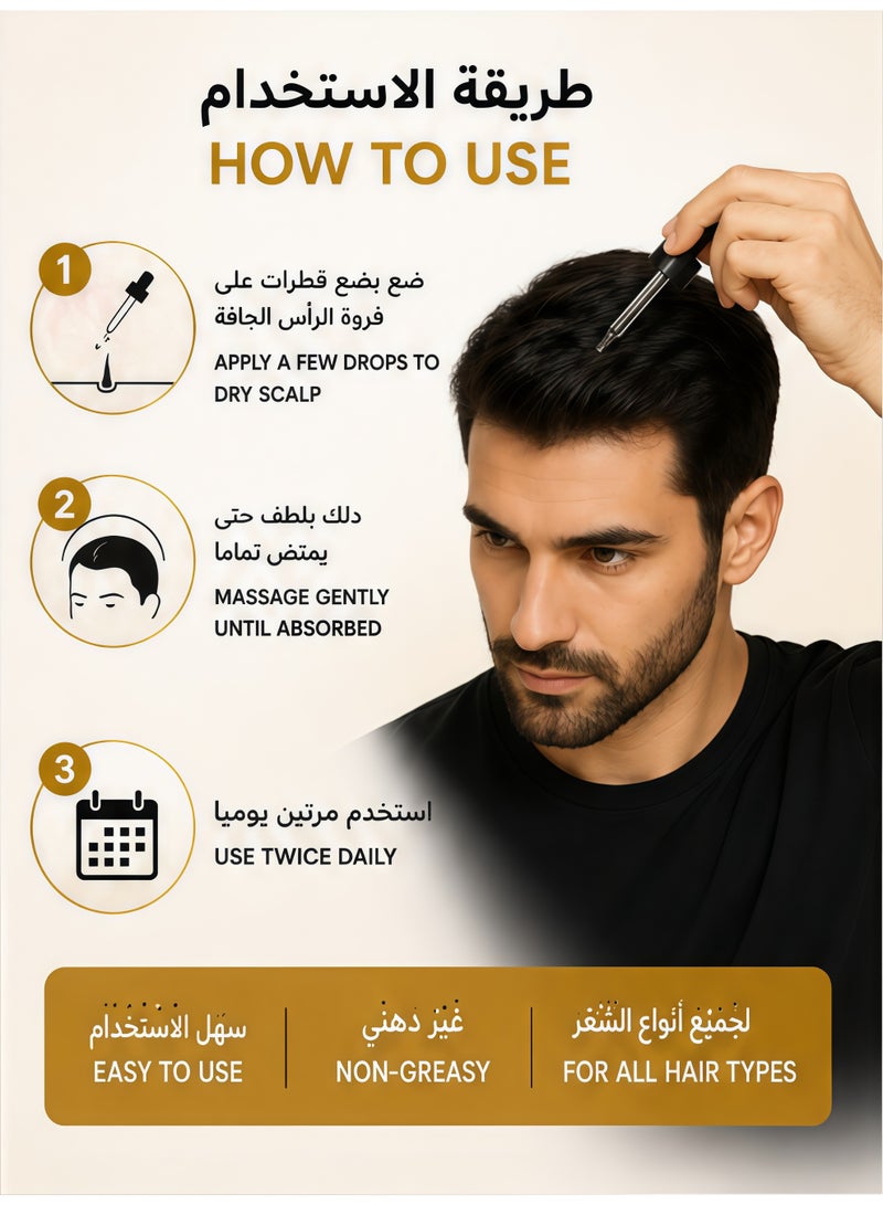 LUNOON 5% Minioxidil Hair Growth Serum for with Biotin Regrowth Hair Treatment For Thickens Hair Promotes Hair Density Help to Stop Thinning loss Hair stimulates Hair Growth, Regain Hair Serum-60ml - Image 5