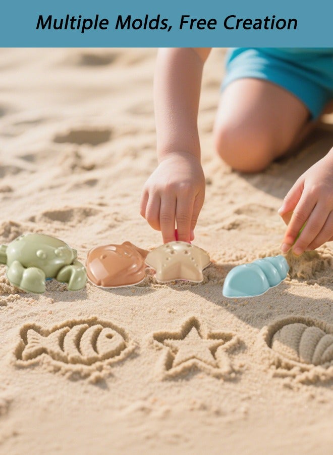 كويفلوكس ألعاب شاطئ للأطفال، ألعاب رمل للسفر على الشاطئ، ألعاب أطفال للجنسين، ألعاب تفاعلية بين الوالدين والطفل، ألعاب مع قوالب رمل، ألعاب شاطئ بما في ذلك مركبات البناء، والدلاء، وعلب الري، ومناخل الرمل، والمجارف، ونماذج الحيوانات الرملية - Image 4